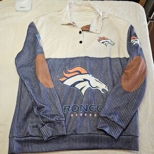 Denver Broncos Corduroy Stand Collar Sz M - ls